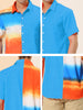 Hawaiian Lapel Short Sleeve Printed Patchwork Shirt