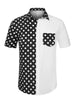 Summer Polka Dots Button Down Patchwork Beach Shirt