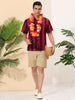 Chic Vertical Striped Camp Collar Short Sleeve Shirts