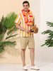 Chic Vertical Striped Camp Collar Short Sleeve Shirts