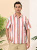 Chic Vertical Striped Camp Collar Short Sleeve Shirts