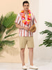 Chic Vertical Striped Camp Collar Short Sleeve Shirts