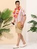 Chic Vertical Striped Camp Collar Short Sleeve Shirts