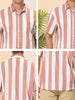 Chic Vertical Striped Camp Collar Short Sleeve Shirts