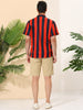 Chic Vertical Striped Camp Collar Short Sleeve Shirts