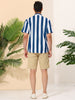 Chic Vertical Striped Camp Collar Short Sleeve Shirts