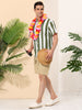 Chic Vertical Striped Camp Collar Short Sleeve Shirts