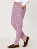 Flat Front Plaid Print Business Checked Dress Pants