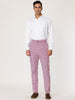 Flat Front Plaid Print Business Checked Dress Pants