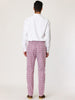 Flat Front Plaid Print Business Checked Dress Pants