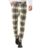 Smart Casual Color Block Bottom Plaid Dress Pants