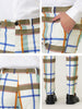 Smart Casual Color Block Bottom Plaid Dress Pants