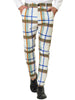 Smart Casual Color Block Bottom Plaid Dress Pants