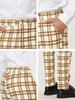 Smart Casual Color Block Bottom Plaid Dress Pants