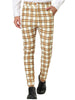 Smart Casual Color Block Bottom Plaid Dress Pants