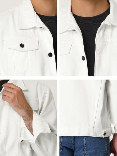 Casual Cotton Lapel Button Trucker Denim Jacket