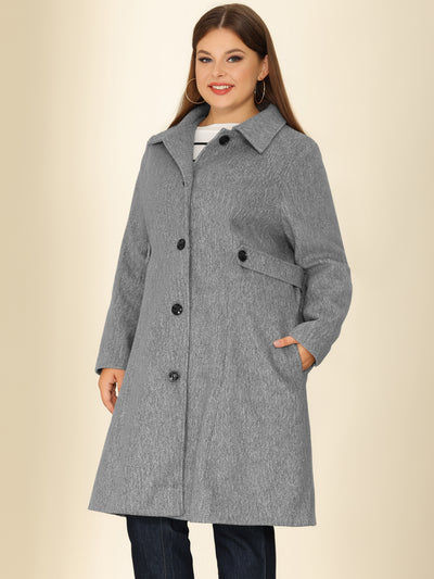 Polyester H Line Winter Single Breasted Coat Jacket