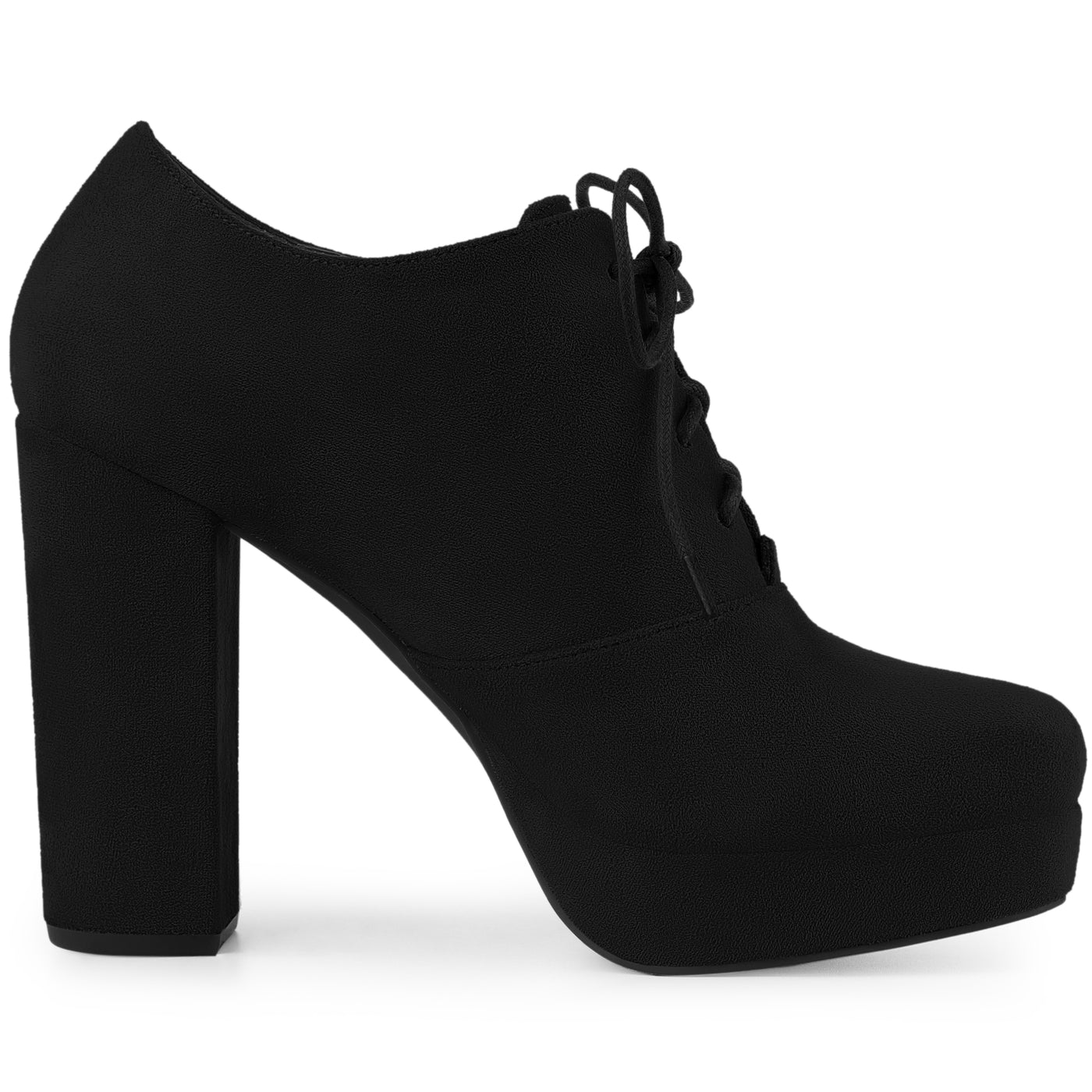 Bublédon Women's Platform Chunky Heel Lace Up Ankle Booties