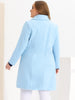 Plus Size Coats Peter Pan Collar Single Breasted Long Coat