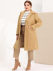 Plus Size Coats Peter Pan Collar Single Breasted Long Coat