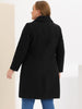 Plus Size Coats Peter Pan Collar Single Breasted Long Coat