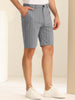 Casual Summer Striped Flat Front Chino Shorts