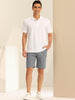 Casual Summer Striped Flat Front Chino Shorts
