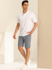 Casual Summer Striped Flat Front Chino Shorts