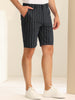 Casual Summer Striped Flat Front Chino Shorts