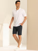 Casual Summer Striped Flat Front Chino Shorts