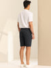 Casual Summer Striped Flat Front Chino Shorts