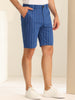 Casual Summer Striped Flat Front Chino Shorts