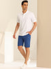 Casual Summer Striped Flat Front Chino Shorts