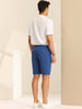 Casual Summer Striped Flat Front Chino Shorts