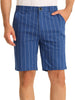 Casual Summer Striped Flat Front Chino Shorts