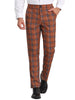 Formal Check Business Trousers Plaid Dress Pants
