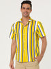 Summer Colorful Striped Short Sleeve Button Shirt