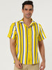 Summer Colorful Striped Short Sleeve Button Shirt