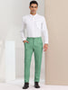 Flat Front Plaid Print Business Checked Dress Pants