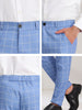 Flat Front Plaid Print Business Checked Dress Pants