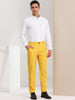 Flat Front Plaid Print Business Checked Dress Pants