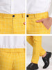 Flat Front Plaid Print Business Checked Dress Pants