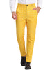 Flat Front Plaid Print Business Checked Dress Pants