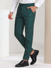 Flat Front Plaid Print Business Checked Dress Pants