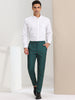 Flat Front Plaid Print Business Checked Dress Pants