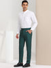 Flat Front Plaid Print Business Checked Dress Pants