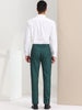 Flat Front Plaid Print Business Checked Dress Pants