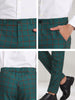 Flat Front Plaid Print Business Checked Dress Pants