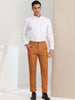 Flat Front Plaid Print Business Checked Dress Pants