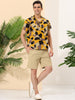 Linen Short Sleeve Button Color Block Henley Shirts